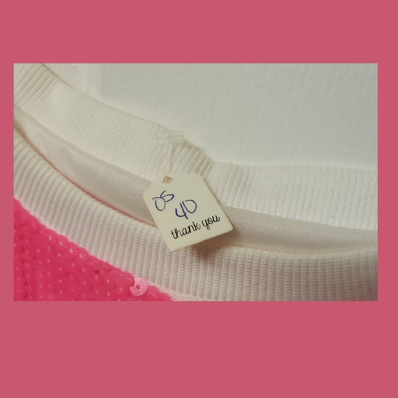 Oversized hot pink sequin top - Picture 5 of 5